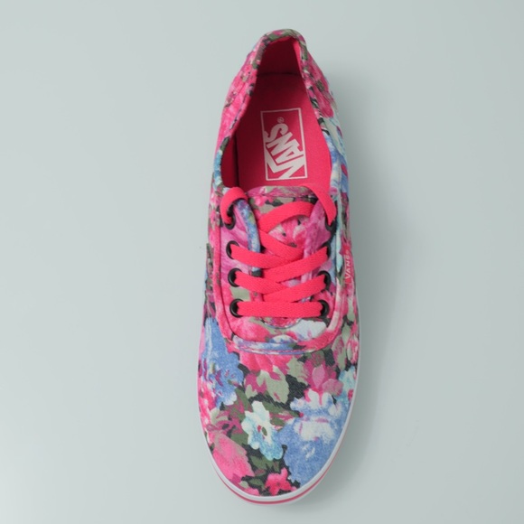 Vans Women's Floral Sneakers - Pink and Blue NWOT - Picture 4 of 16